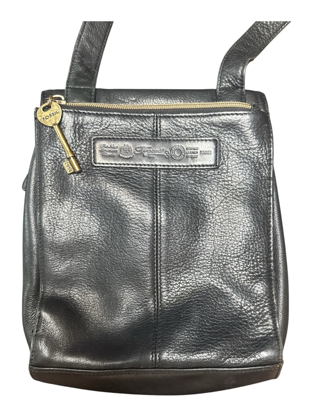 Lucky Brand Black Leather Crossbody Shoulder Bag - Picture 3 of 7
